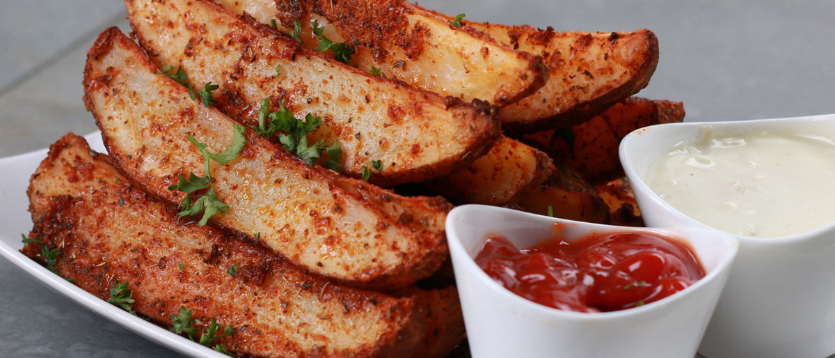 Garlic potato wedges